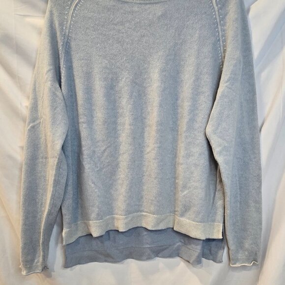 Sundance 100% Cashmere Sweater Light Blue Size Large Soft - Picture 8 of 8